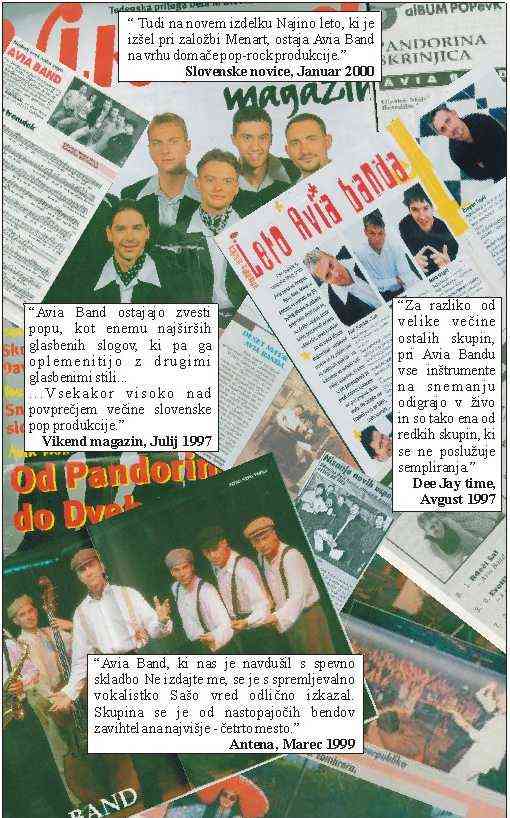 Medijski odmevi AVIA BAND-a